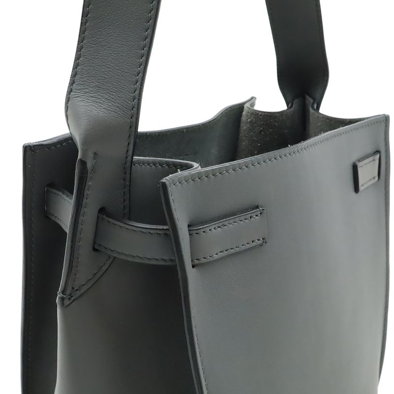 Celine Big Bag Bucket Shoulder Shape Calf Leather Gray — view 4