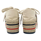 Gucci Sneakers Shoes Canvas Ivory Red Blue Logo Espadrilles Platform — view 5
