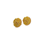Chanel Coco Mark Shell Motif GP Rhinestone Earrings Ear 23GC — view 4