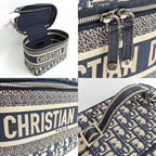 Dior Travel Vanity Medium Navy Oblique Bag With Mitzah — view 6
