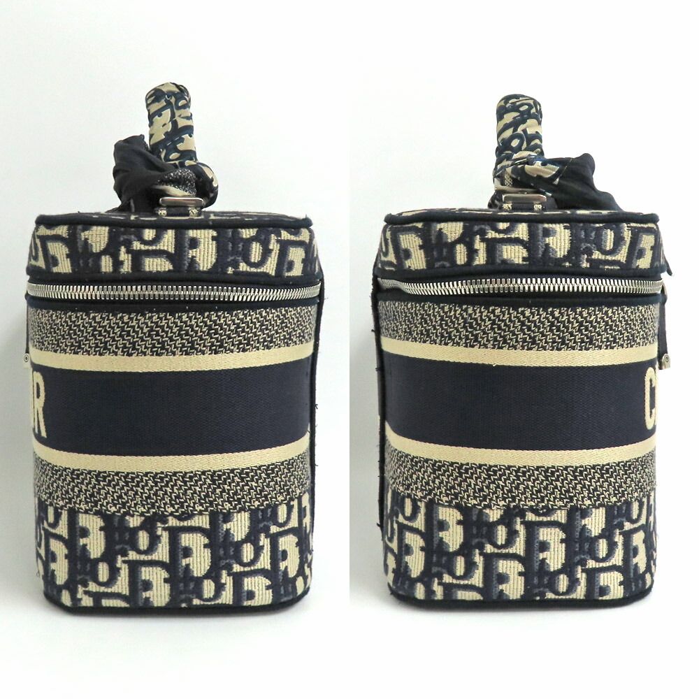 Dior Travel Vanity Medium Navy Oblique Bag With Mitzah — view 2