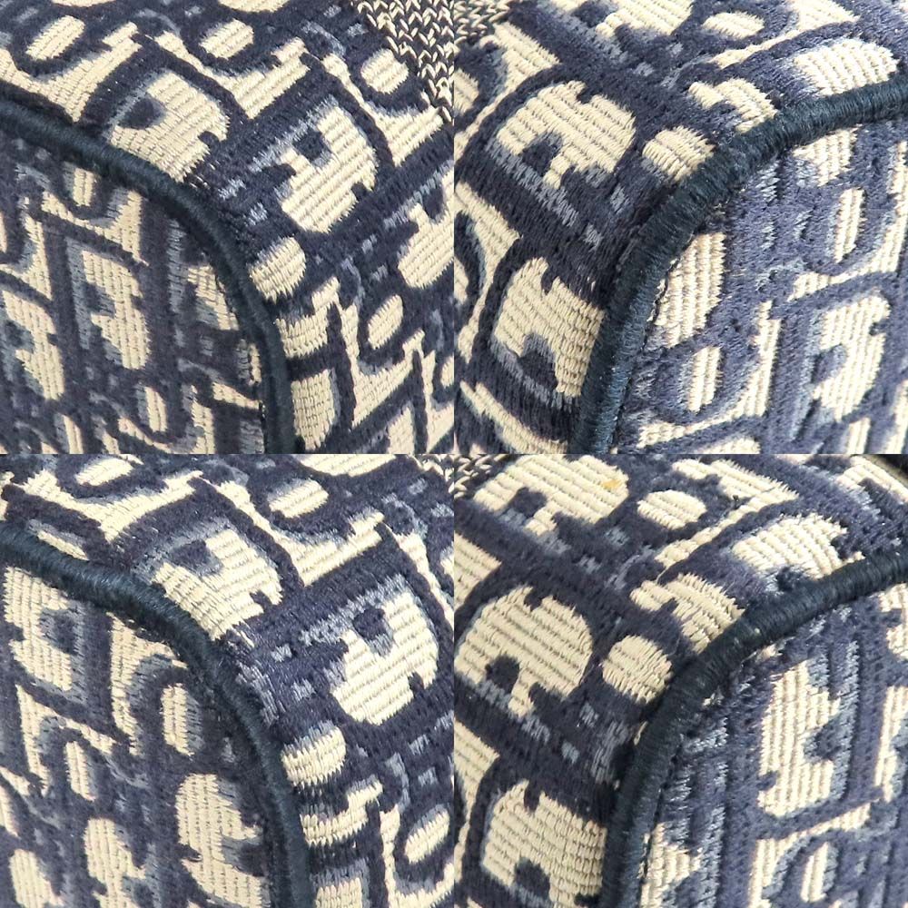 Dior Travel Vanity Medium Navy Oblique Bag With Mitzah — view 5