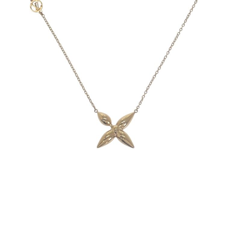 Louis Vuitton Flower Collier Louisette Necklace Pendant Metal Gold — view 3