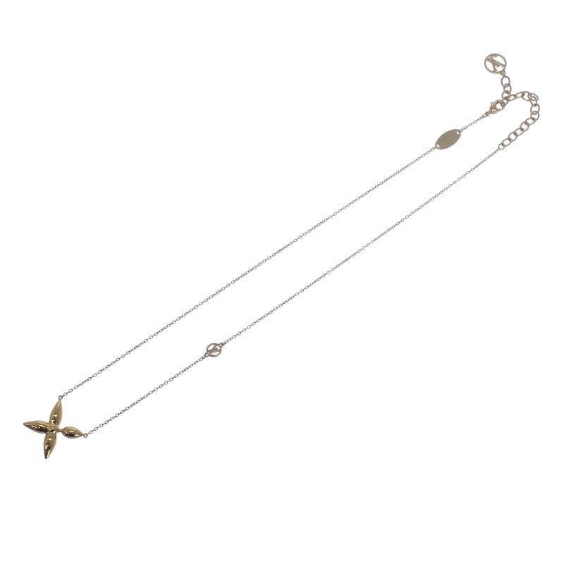 Louis Vuitton Flower Collier Louisette Necklace Pendant Metal Gold — view 7