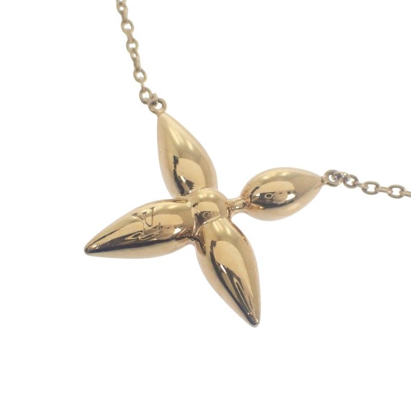Louis Vuitton Flower Collier Louisette Necklace Pendant Metal Gold — view 4
