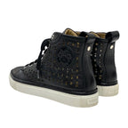 Hermes Jimmy Sneakers Shoes Leather Black Punching High Cut — view 4