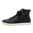 Hermes Jimmy Sneakers Shoes Leather Black Punching High Cut — view 3