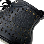 Hermes Jimmy Sneakers Shoes Leather Black Punching High Cut — view 7