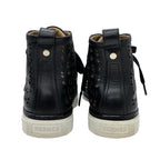 Hermes Jimmy Sneakers Shoes Leather Black Punching High Cut — view 5