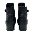 Chanel Boots Short Shoes Coco Mark Pearl Quilting Leather Black — view 5