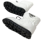 Prada Boots Short Snow Shoes Logo Nylon White — view 6