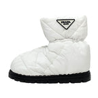 Prada Boots Short Snow Shoes Logo Nylon White — view 3