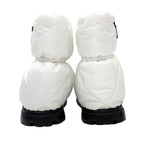 Prada Boots Short Snow Shoes Logo Nylon White — view 5