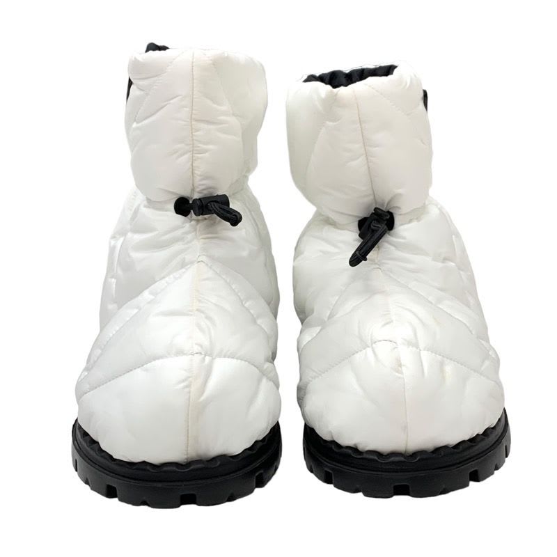 Prada Boots Short Snow Shoes Logo Nylon White — view 2