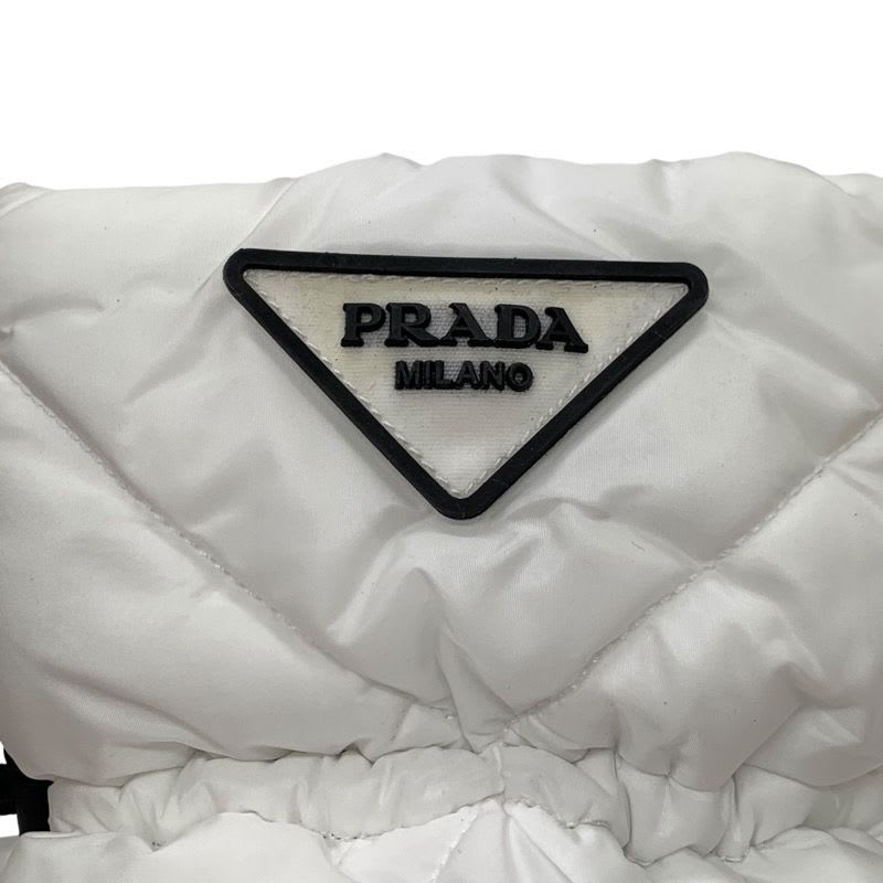 Prada Boots Short Snow Shoes Logo Nylon White — view 9