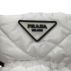 Prada Boots Short Snow Shoes Logo Nylon White — view 9