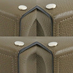 Hermes Sac Vero Etoupe Silver Hardware Taurillon Clemence Tote Bag — view 8