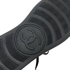 Chanel Sneakers Shoes Suede Leather Brown White High Cut Coco Mark — view 8