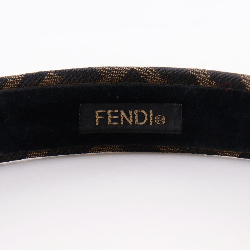 Fendi Headband Zucca Nylon Canvas Brown — view 5