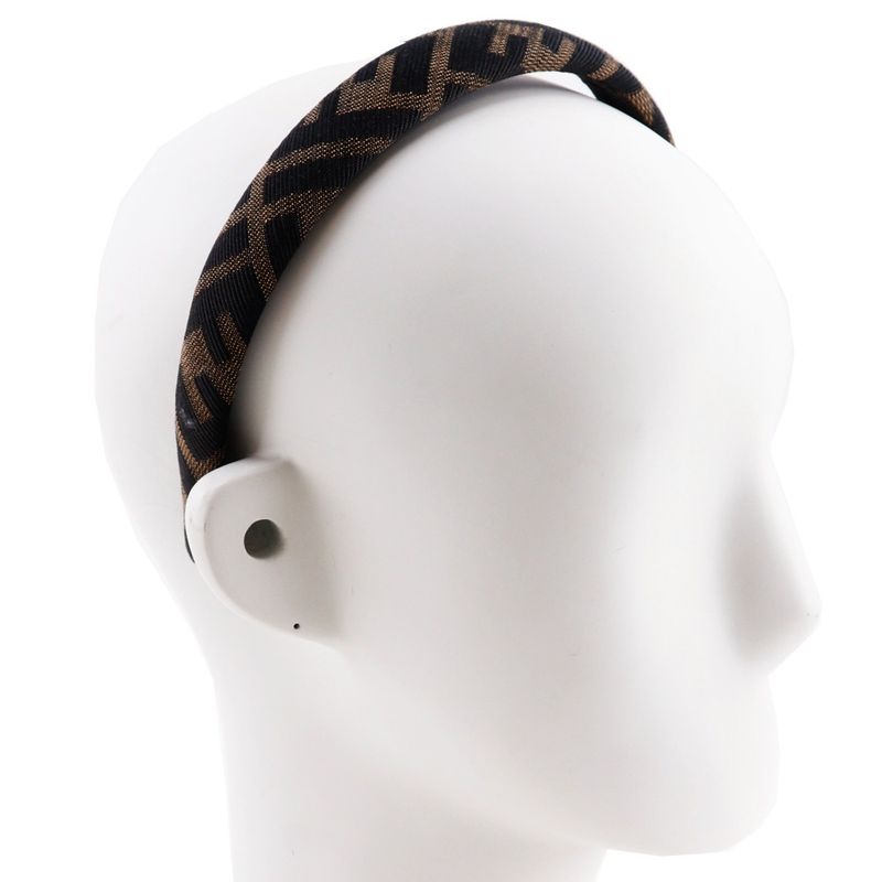 Fendi Headband Zucca Nylon Canvas Brown — view 2