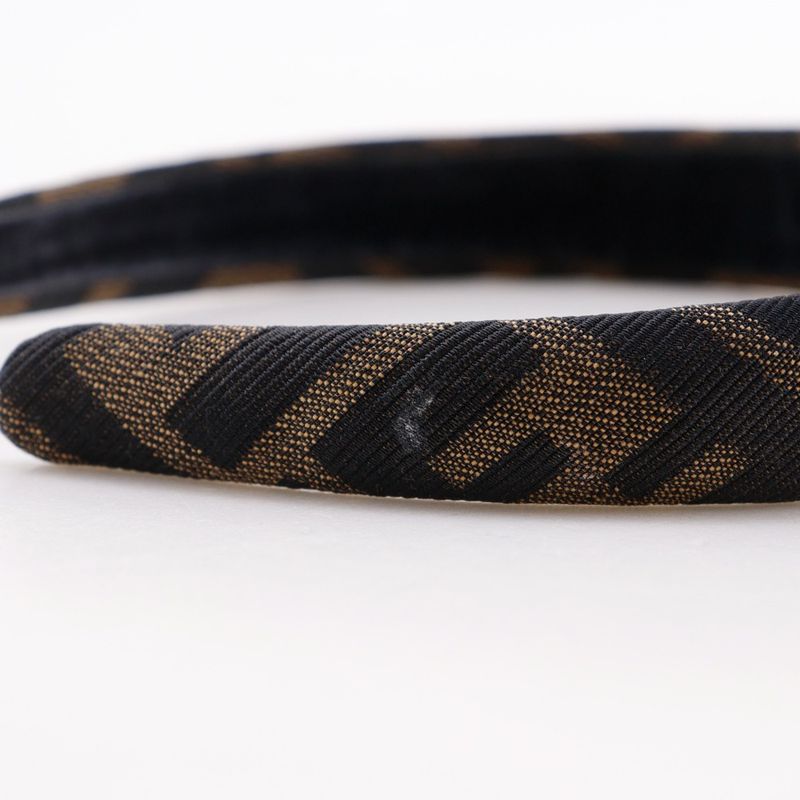 Fendi Headband Zucca Nylon Canvas Brown — view 6