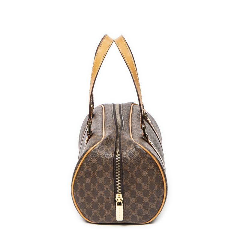 Celine Small Bow Sling Bag Brown Macadam Canvas — view 5