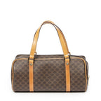 Celine Small Bow Sling Bag Brown Macadam Canvas — view 6