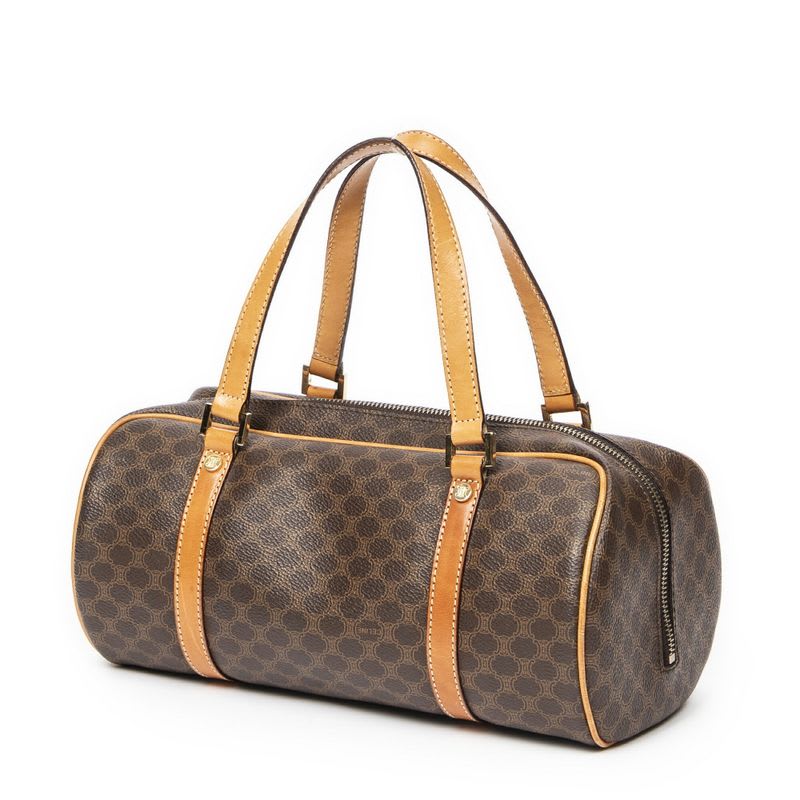 Celine Small Bow Sling Bag Brown Macadam Canvas — view 3