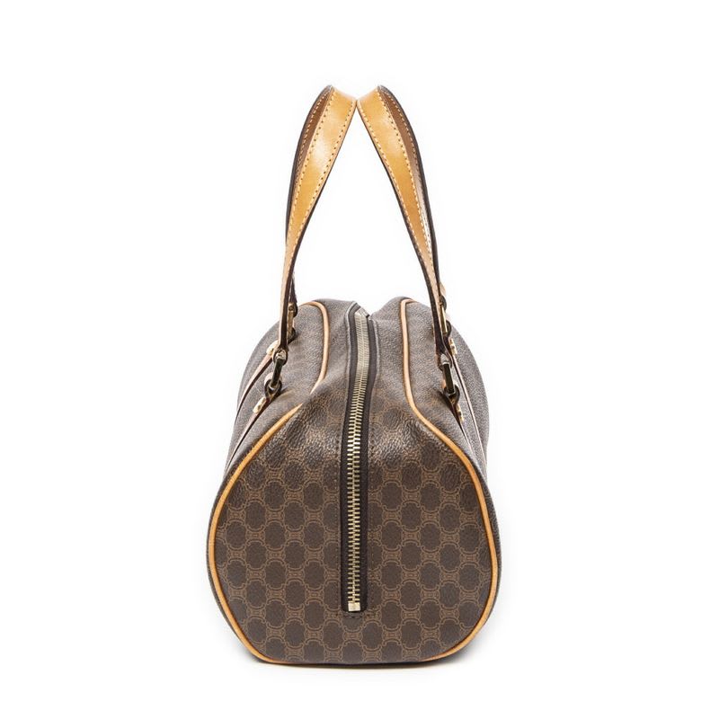 Celine Small Bow Sling Bag Brown Macadam Canvas — view 4