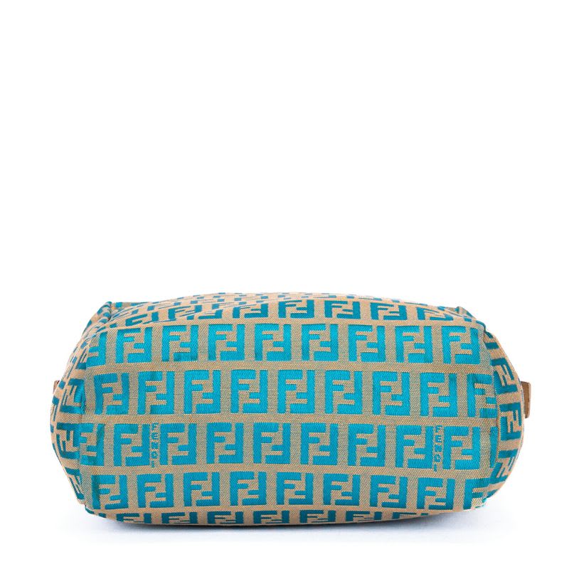 Fendi Zucchino Mini Beige Blue Canvas — view 7