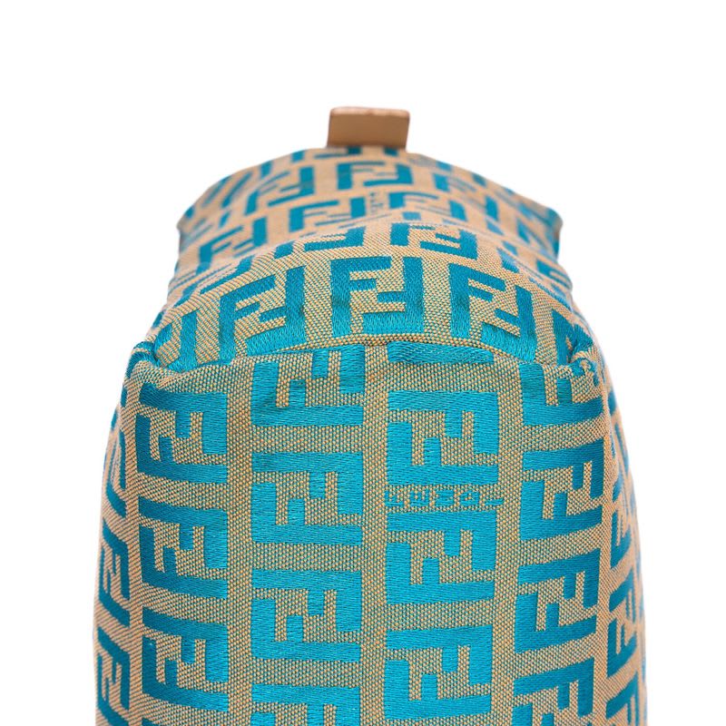Fendi Zucchino Mini Beige Blue Canvas — view 8