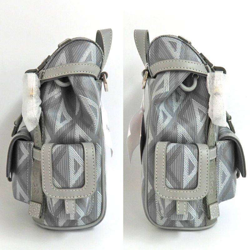 Dior Hit The Road Mini Backpack 2 cdp Gray CD Diamond Rucksack — view 4