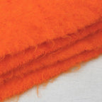 Loewe Muffler Orange Mohair Wool Fringe Leather Tag Accessori Scarf — view 7