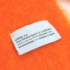 Loewe Muffler Orange Mohair Wool Fringe Leather Tag Accessori Scarf — view 8