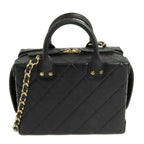 Chanel Small Vanity Case Chain Shoulder Bag As3344 Black Gold Hardware — view 3