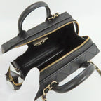 Chanel Small Vanity Case Chain Shoulder Bag As3344 Black Gold Hardware — view 6