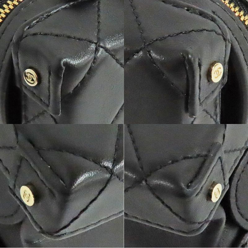 Chanel Small Vanity Case Chain Shoulder Bag As3344 Black Gold Hardware — view 7