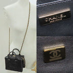 Chanel Small Vanity Case Chain Shoulder Bag As3344 Black Gold Hardware — view 8