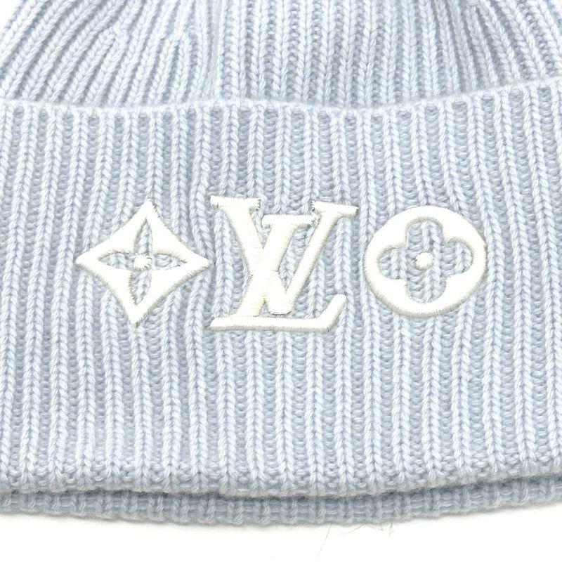 Louis Vuitton Knit Hat Beanie Headline Wool Blue Ciel — view 3