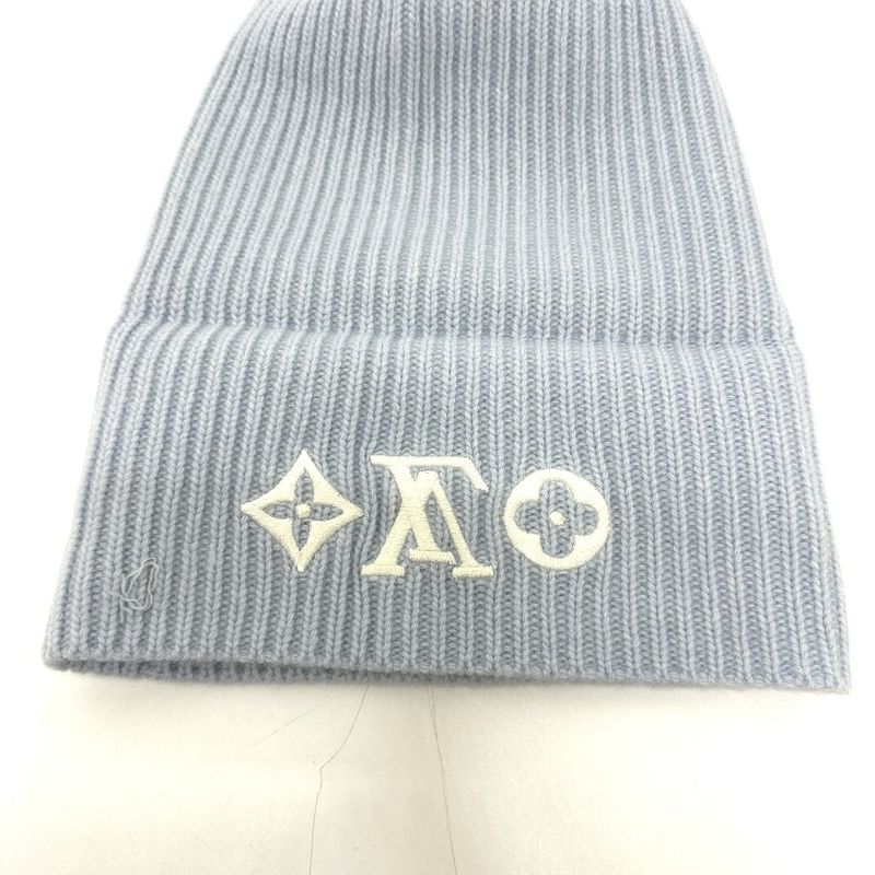 Louis Vuitton Knit Hat Beanie Headline Wool Blue Ciel — view 4
