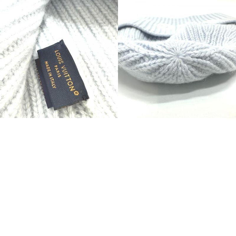 Louis Vuitton Knit Hat Beanie Headline Wool Blue Ciel — view 9
