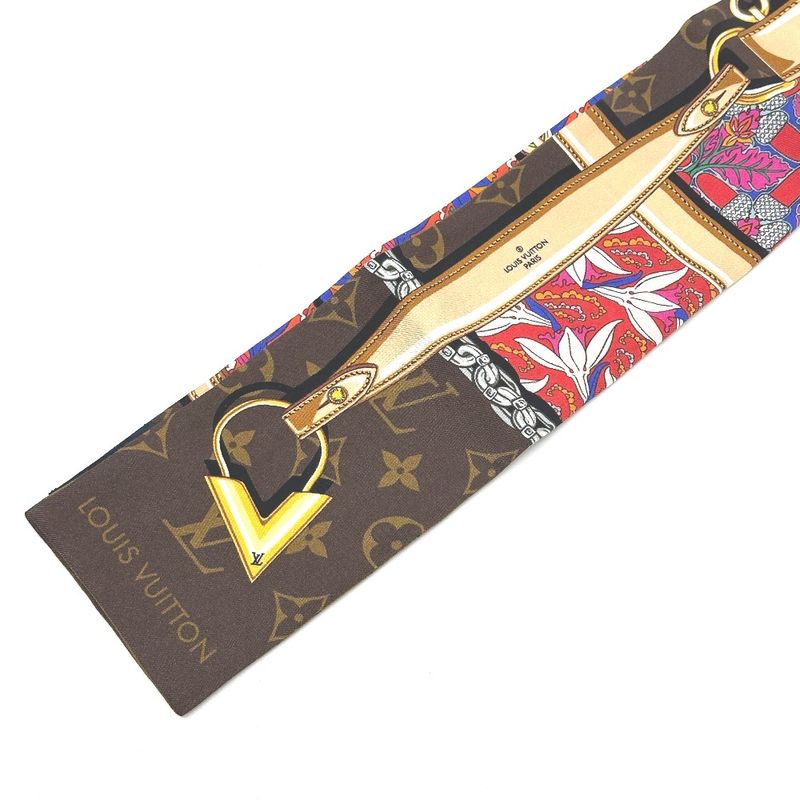Louis Vuitton Scarf Bandeau Confidential Garden Silk Brown — view 3
