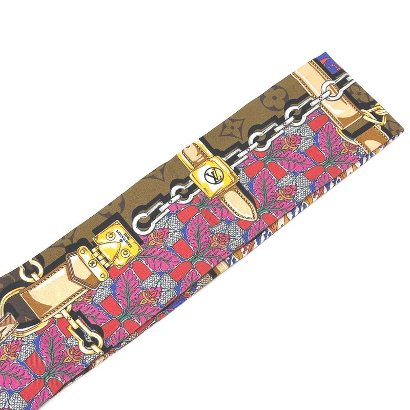 Louis Vuitton Scarf Bandeau Confidential Garden Silk Brown — view 4