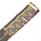 Louis Vuitton Scarf Bandeau Confidential Garden Silk Brown — view 8