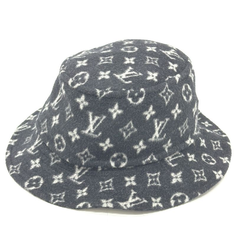 Louis Vuitton Hat Bob Carey on Wool Black — view 2