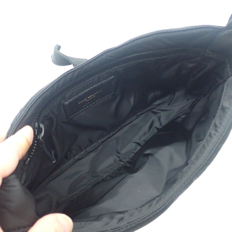 Saint Laurent LE 5 A7 Crossbody Fabi1 Shoulder Bag Nylon Black — view 8