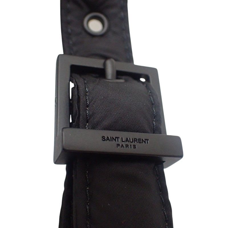Saint Laurent LE 5 A7 Crossbody Fabi1 Shoulder Bag Nylon Black — view 9