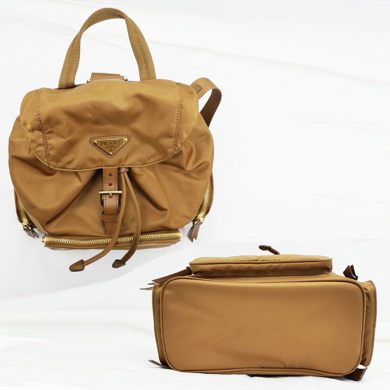 Prada Backpack Small Re-nylon Bag 1 Bz081 Brandy — view 5