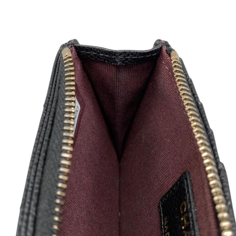 Chanel Coin Case Classic Zip Fragment Ap2570 Quilted Caviar Leather Coco — view 8