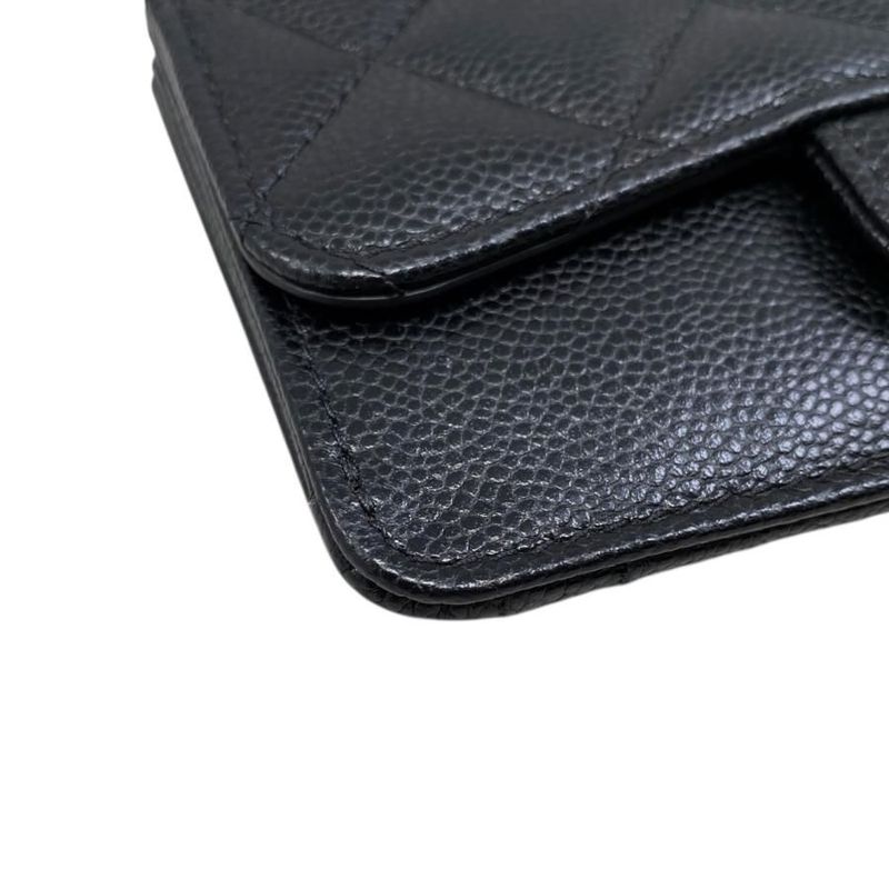 Chanel Coin Case Classic Zip Fragment Ap2570 Quilted Caviar Leather Coco — view 3